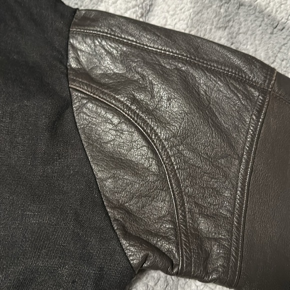 Artists and Revolutionaries Linen & Leather Jacket, Black - Picture 13 of 16